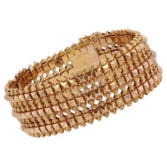 Bracelet flexible en or français des années 1900