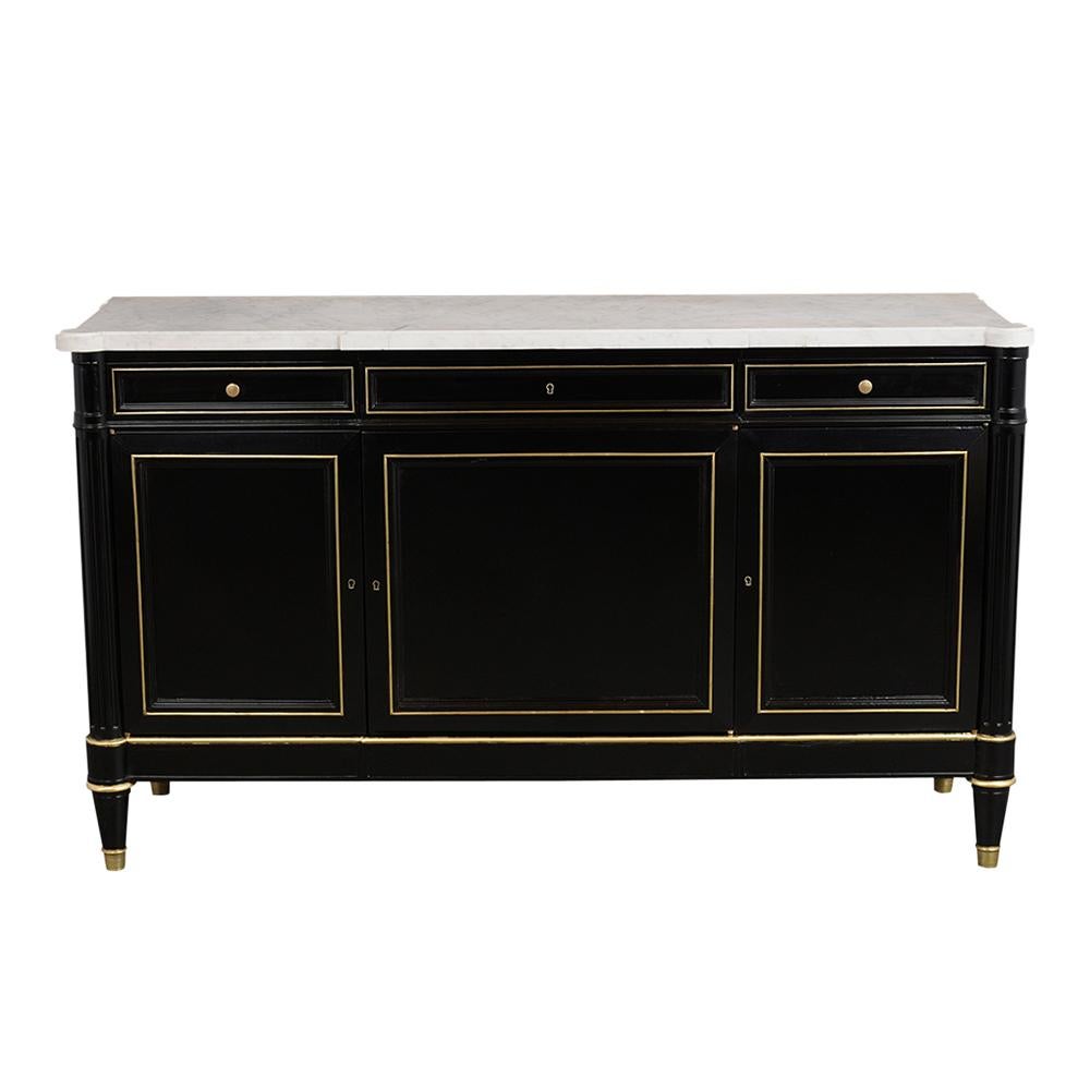 French 1900s Louis XVI Style Ebonized Buffet 4