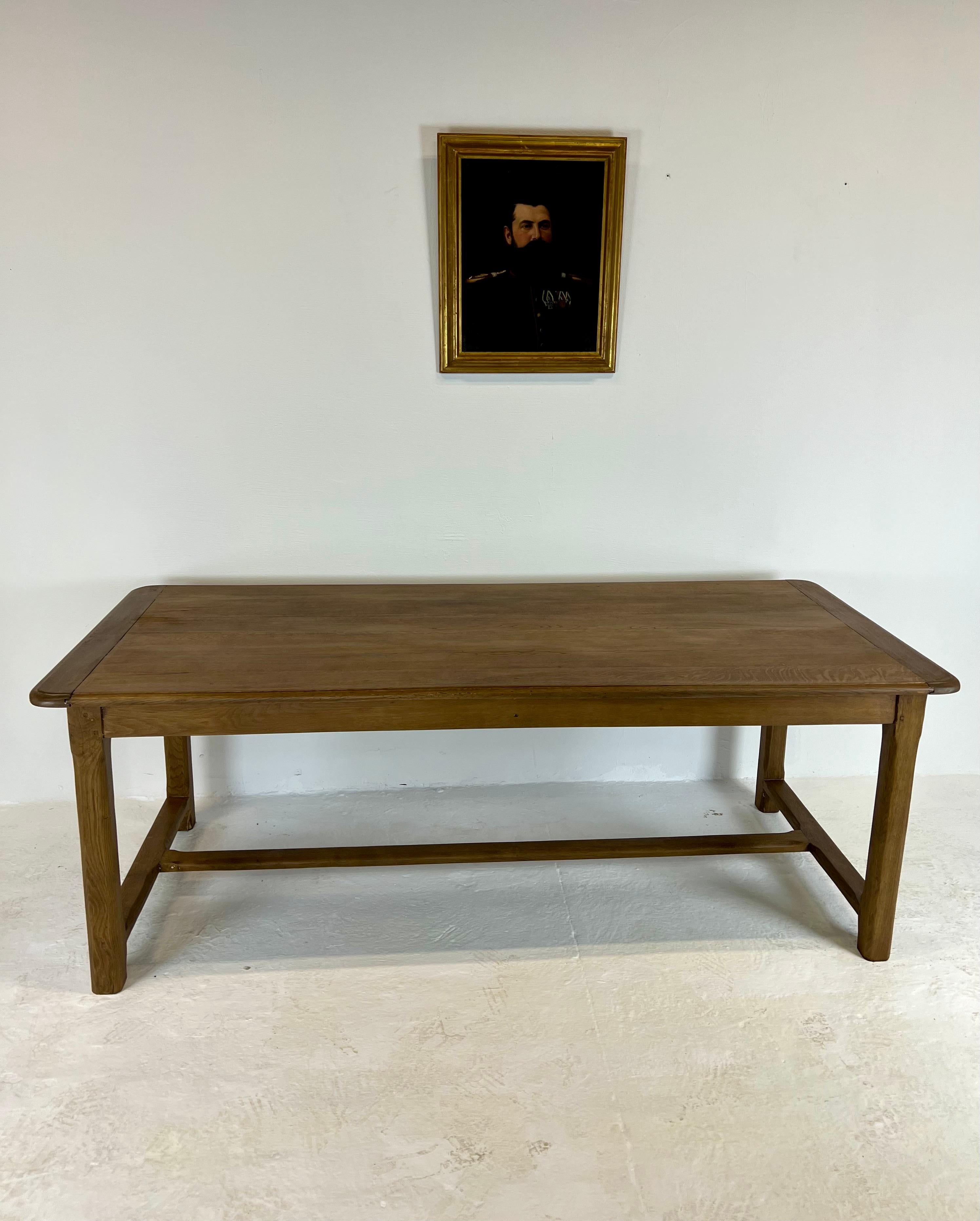 French Provincial French 1900's Oak Farm Table