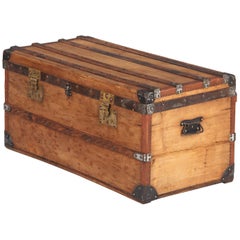 French 1900s Traveling Trunk in Poplar