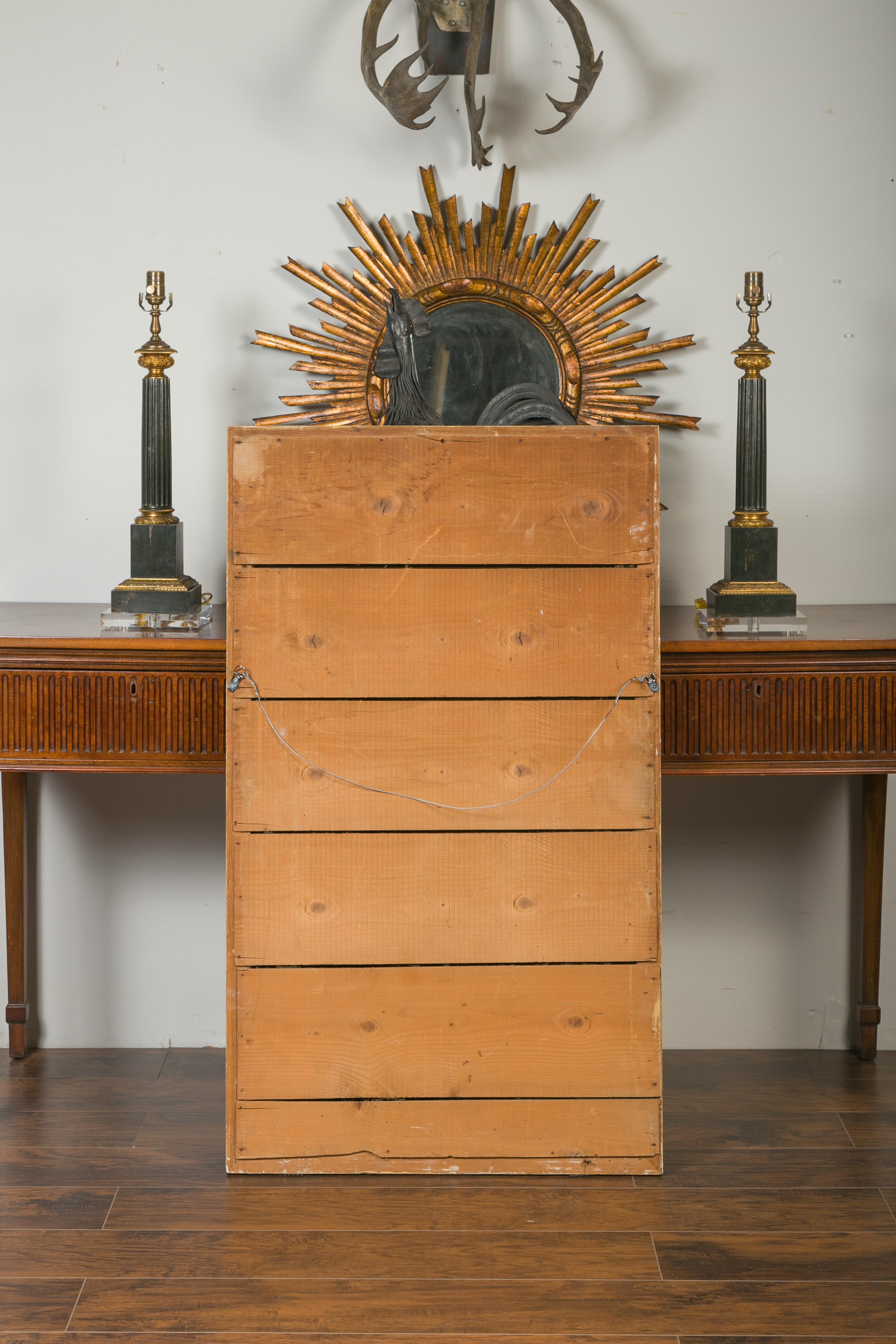 Miroir rectangulaire en bois doré datant du tournant du siècle:: vers 1900 en vente 6