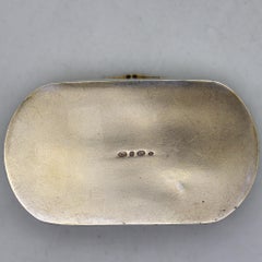 David Andersen 1910 Art Nouveau Enameled Guilloche Snuff Box In .925 Sterling