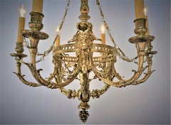 Französisch 1910 Empire Bronze Kronleuchter
