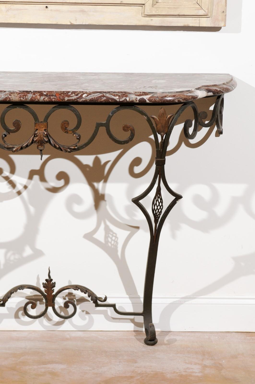 wrought iron hall tables
