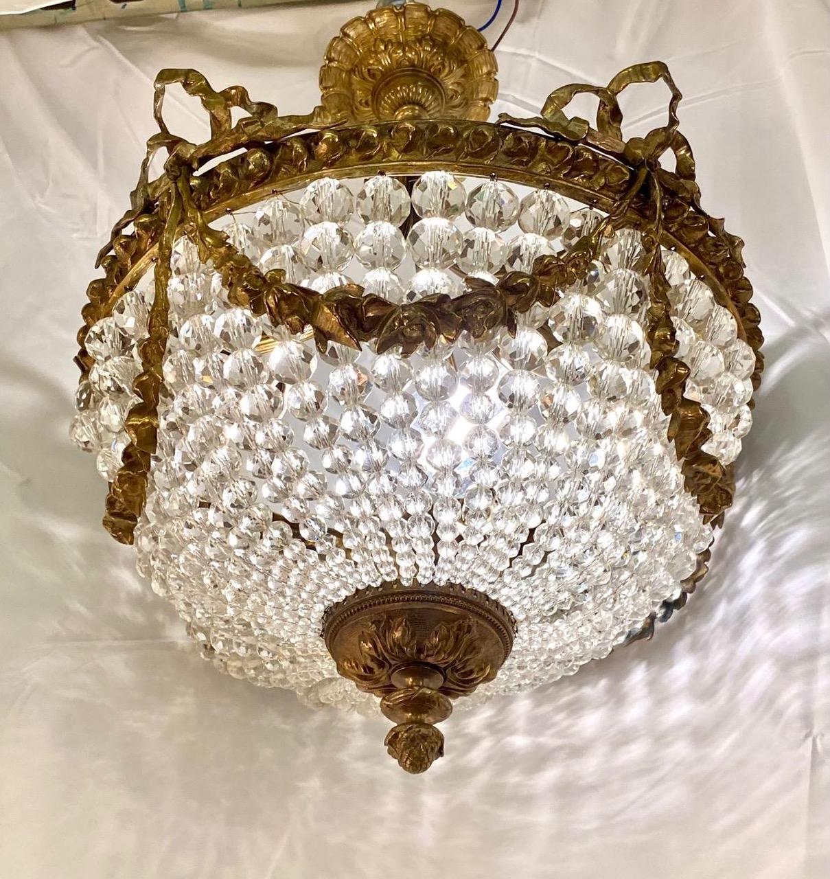 Lustre à 3 lumières en bronze doré Dore des années 1920/30 en vente 3