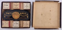 French 1920 Patheorama Photo Viewer in It's Box, with a Collection of 96 Films
