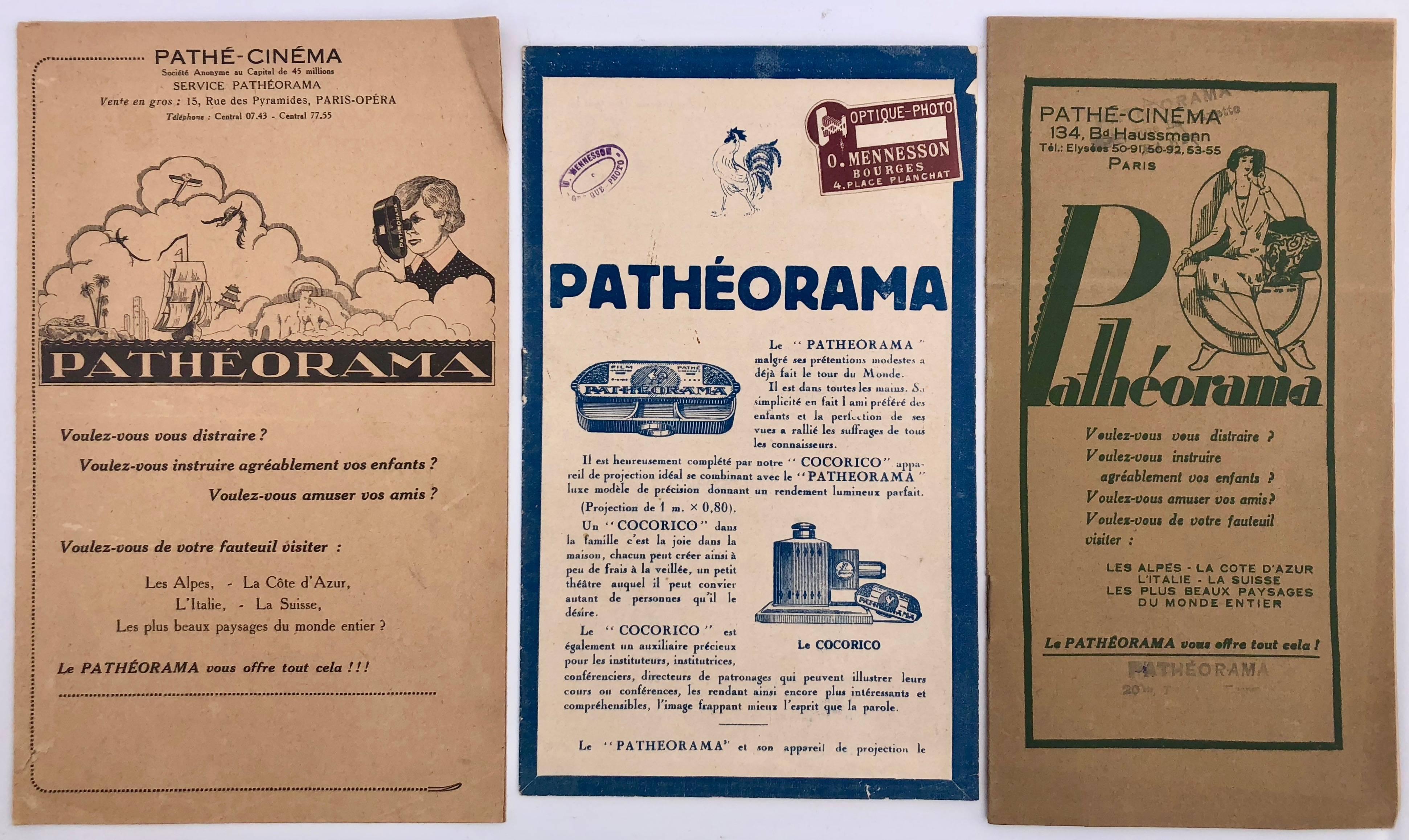 Belle Époque Voiteur de photos Patheorama français des années 1920 dans sa boîte, avec une collection de 96 films en vente