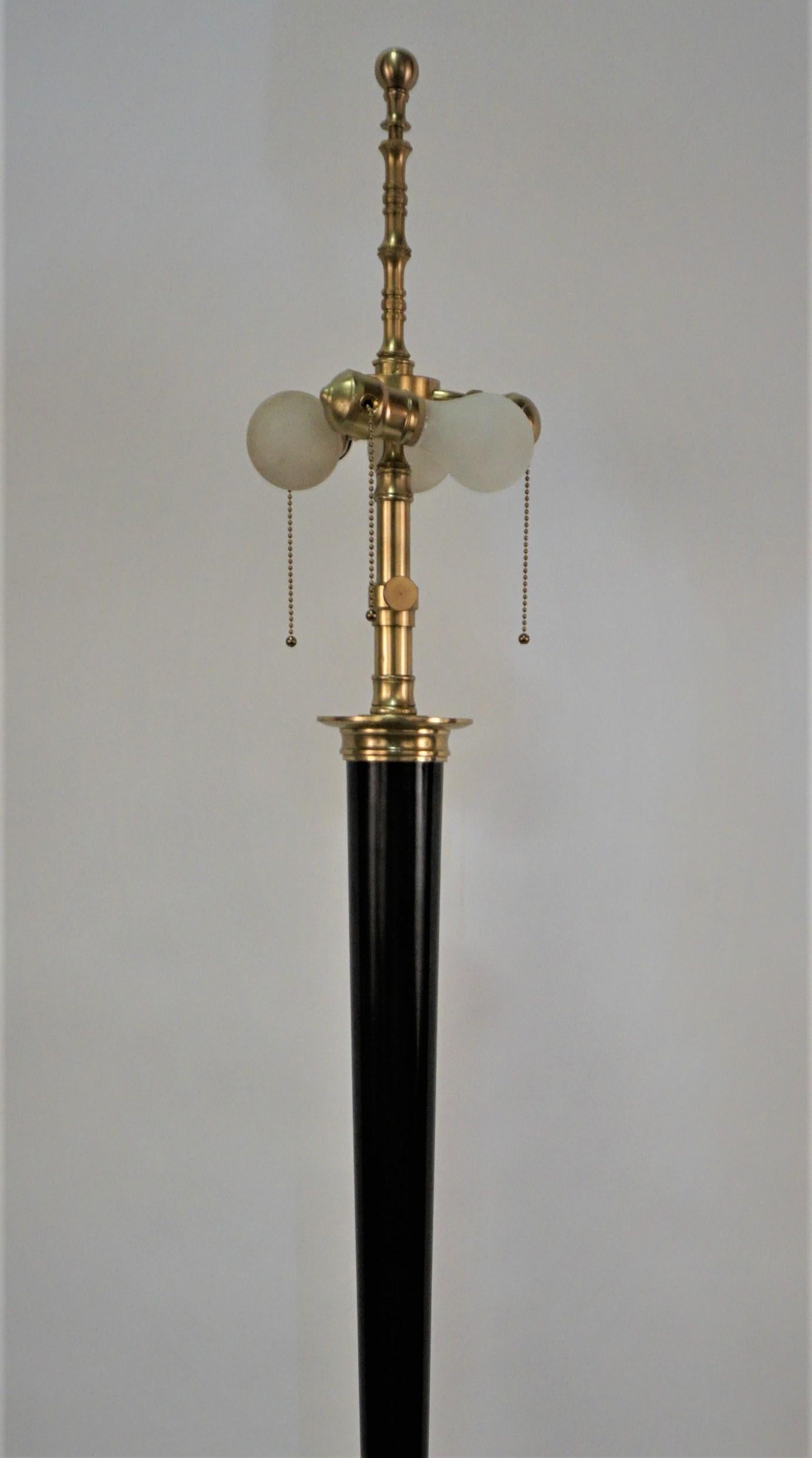 French 1920's Art Deco Bronze Floor Lamp 1