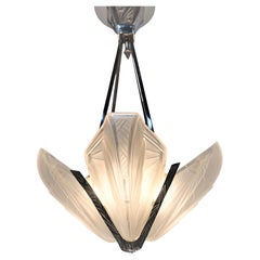 French 1920's Art Deco Chandelier by E.J.G