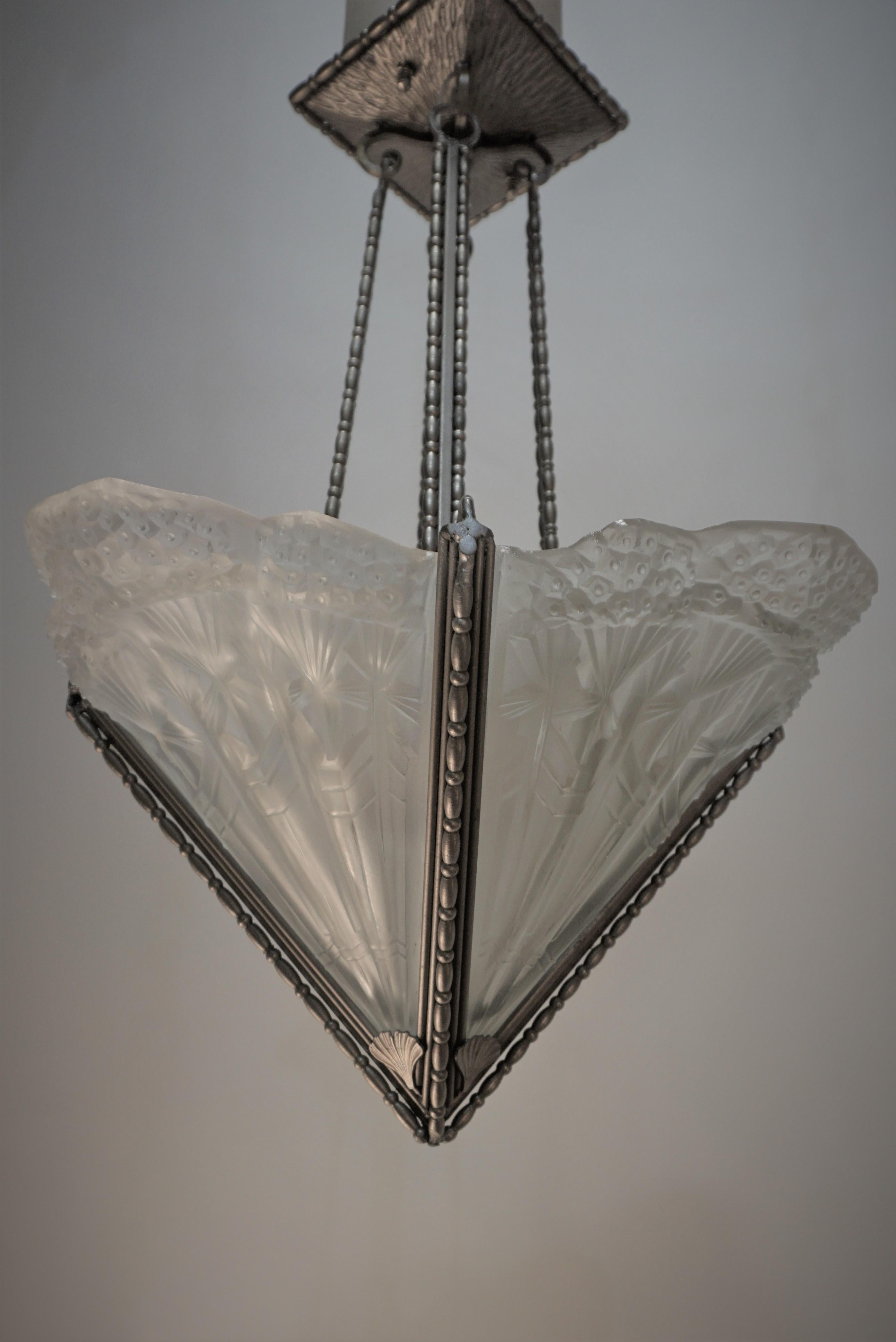 French 1920's Art Deco Chandelier 8