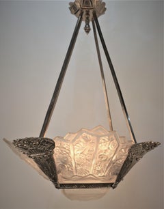 French 1920's Art Deco Chandelier