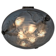 French 1920
s Art Deco Chandeliers with Water Lillys