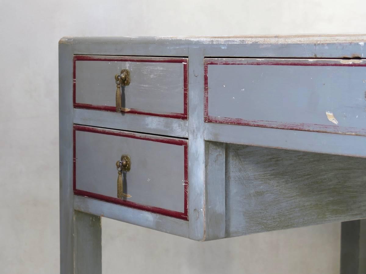 Painted French 1920s Art Deco Desk Attributed to Atelier Martine