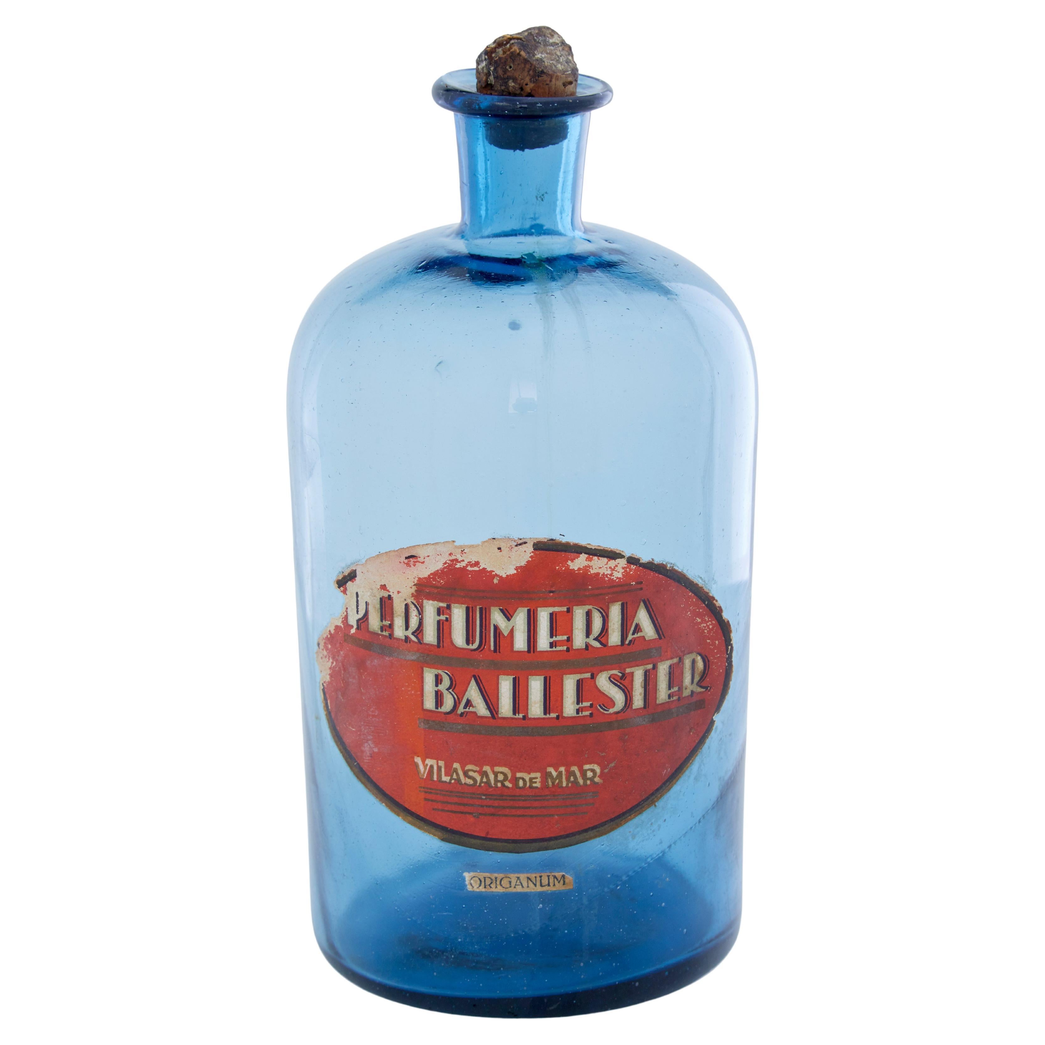 French 1920’s blue perfume bottle