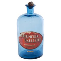 French 1920’s blue perfume bottle