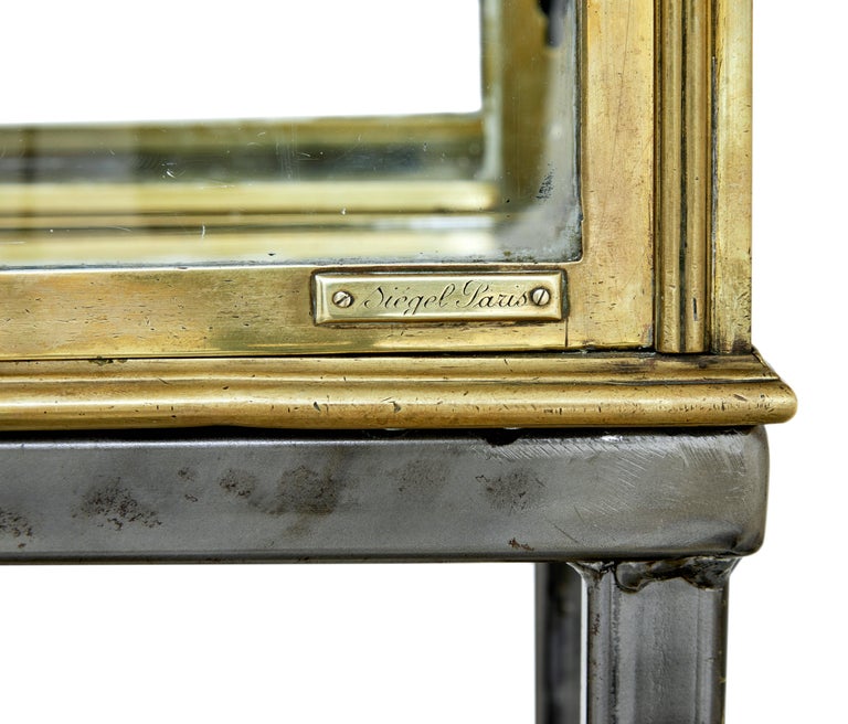 French 1920s Brass Glazed Shop Display Cabinet by Siegel ...
