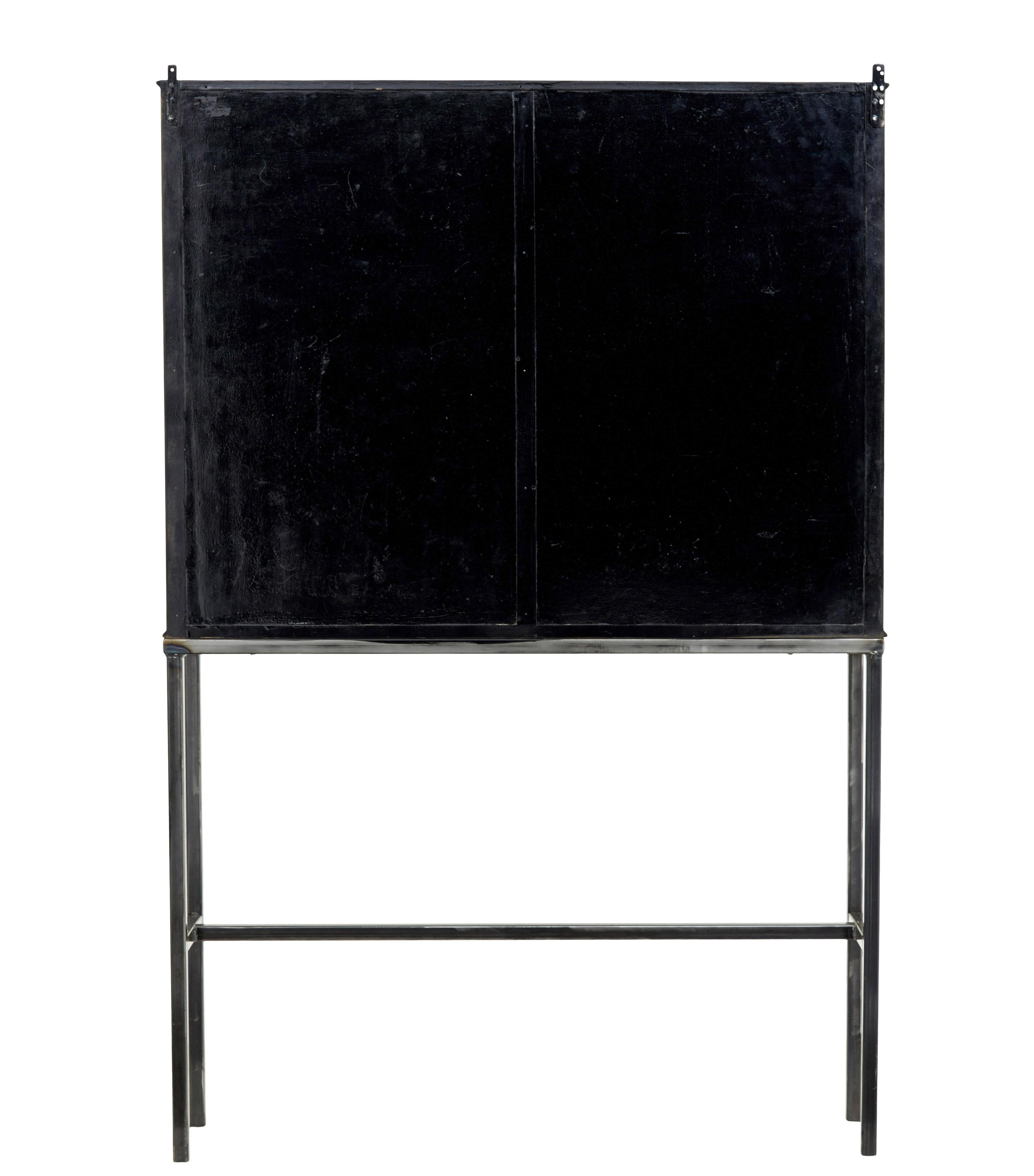 20th Century French 1920’s brass glazed shop display cabinet by Siegel For Sale
