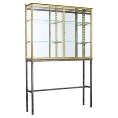 Vitrina de tienda francesa de latón esmaltado de los años 20, de Siegel