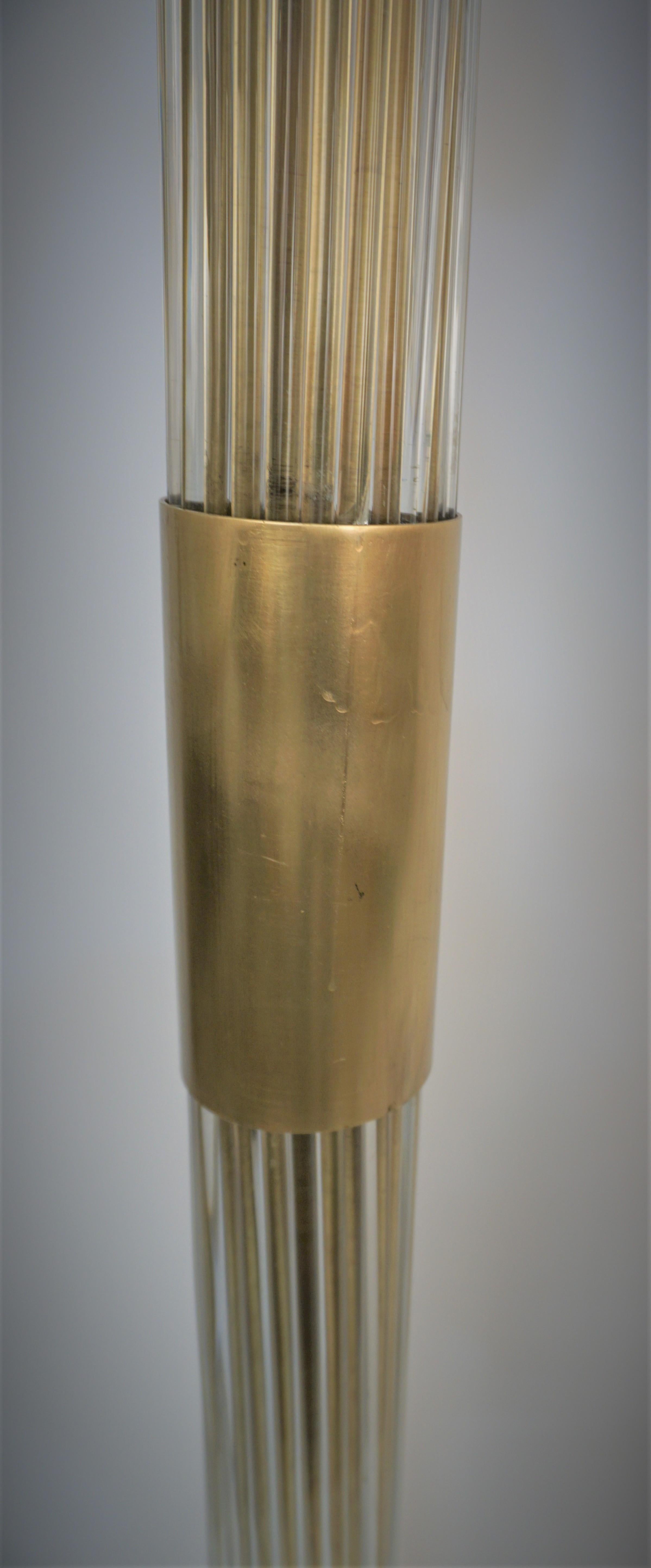 French 1920's Bronze and Glass Art Deco Floor Lamp by Atelier Petitot For Sale 2