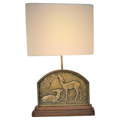 Used French 1920s Bronze Art Deco Table Lamp