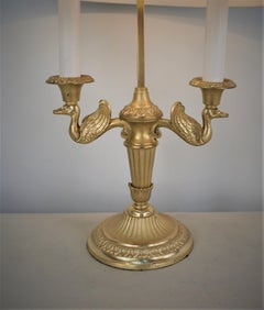French 1920's Bronze Bouillotte Desk Lamps