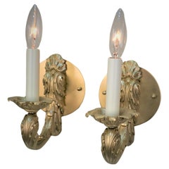 Antique French 1920
s Bronze Wall Sconces  2 pairs in stock