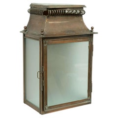 Lanterna da parete francese in rame degli anni '20