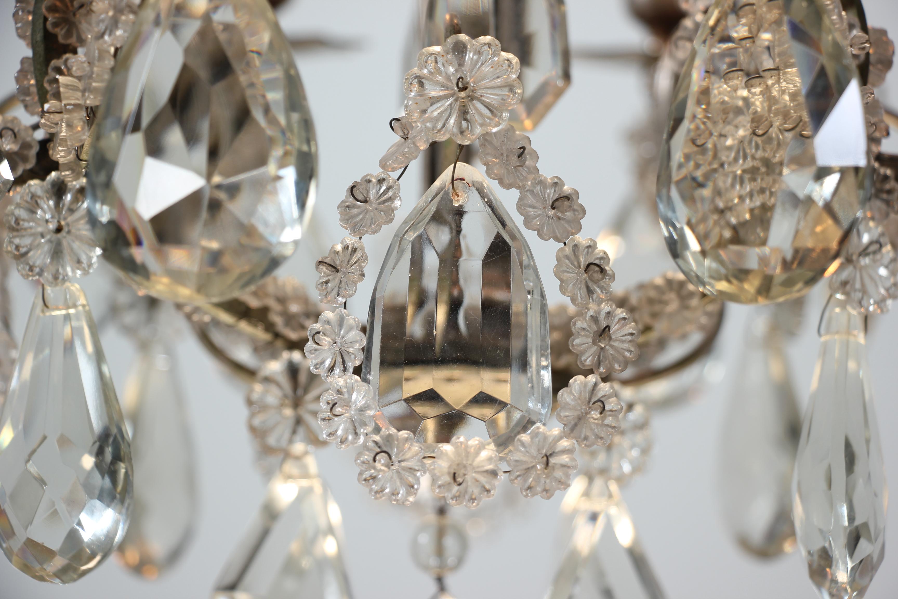 French 1920s Crystal Chandelier 5