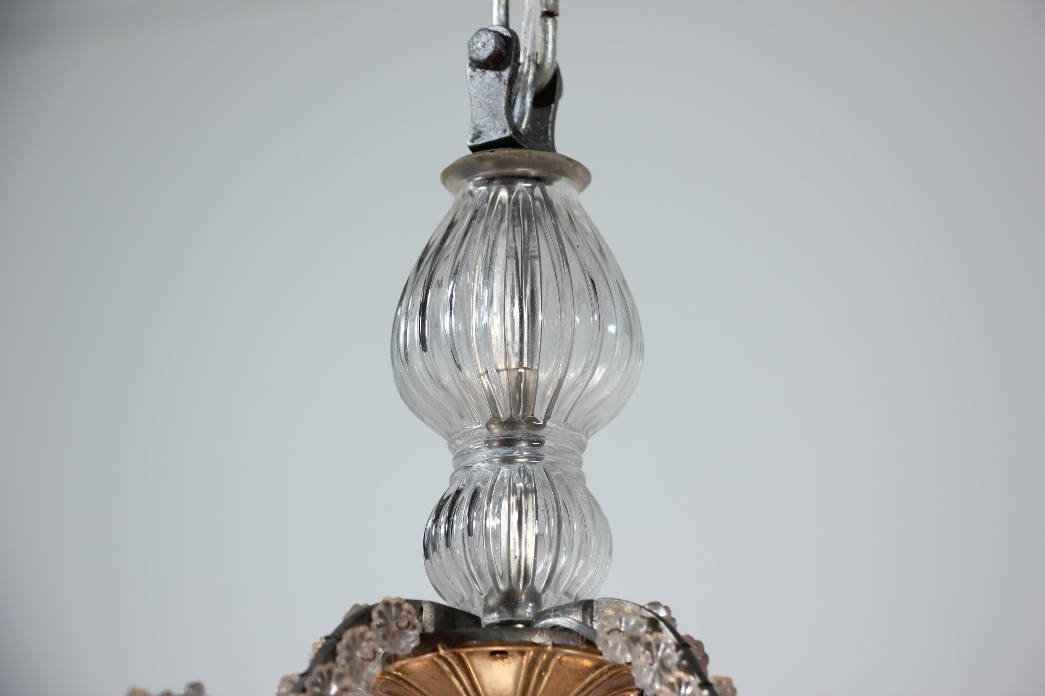 French 1920s Crystal Chandelier 6