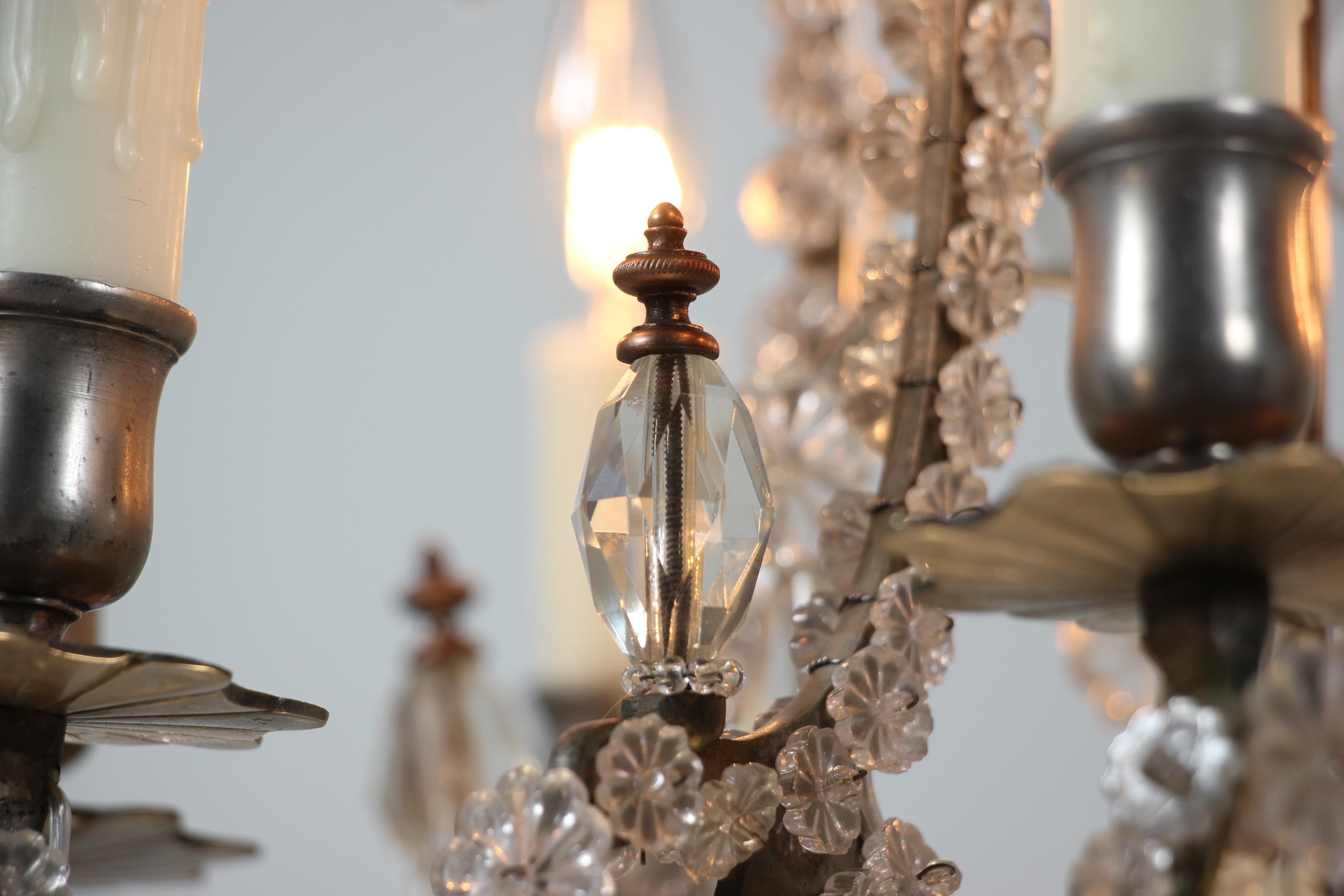 Early 20th Century French 1920s Crystal Chandelier