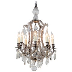 French 1920s Crystal Chandelier