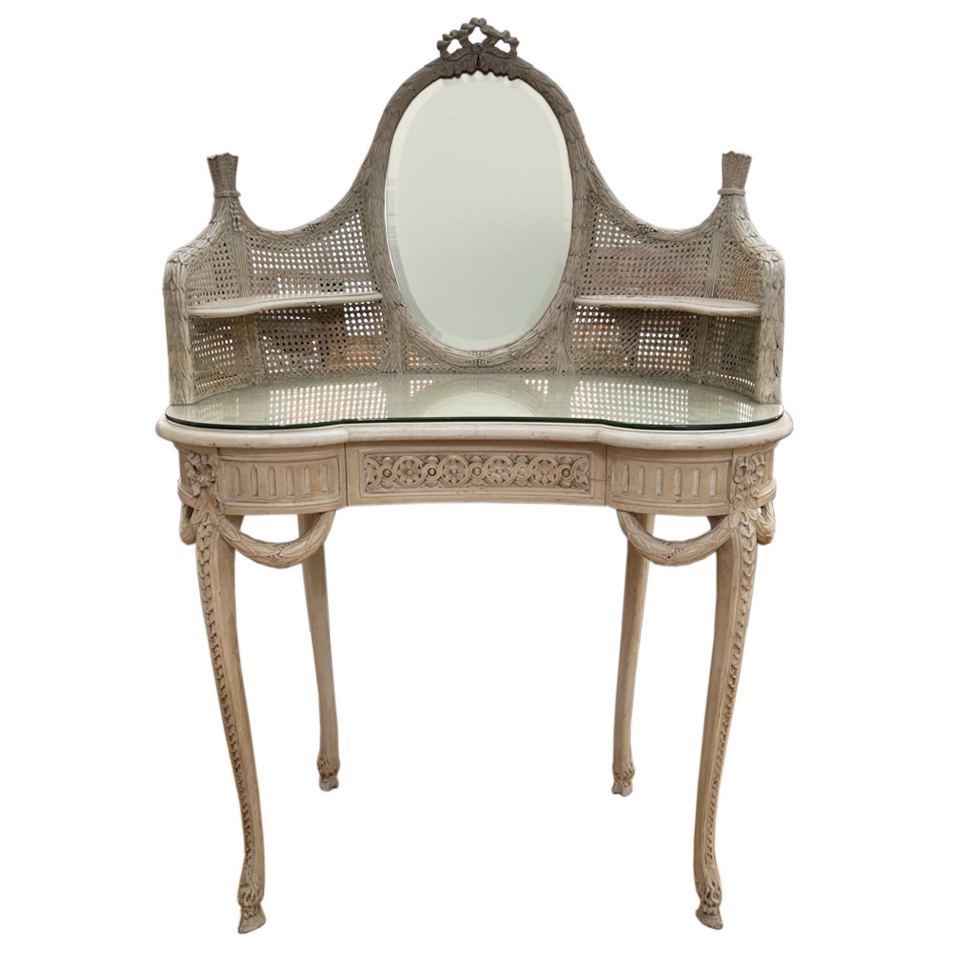 Rococo French 1920s Dressing Table and Chair