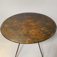 French 1920s Folding Bistro Table with Incredible Weathered Finish