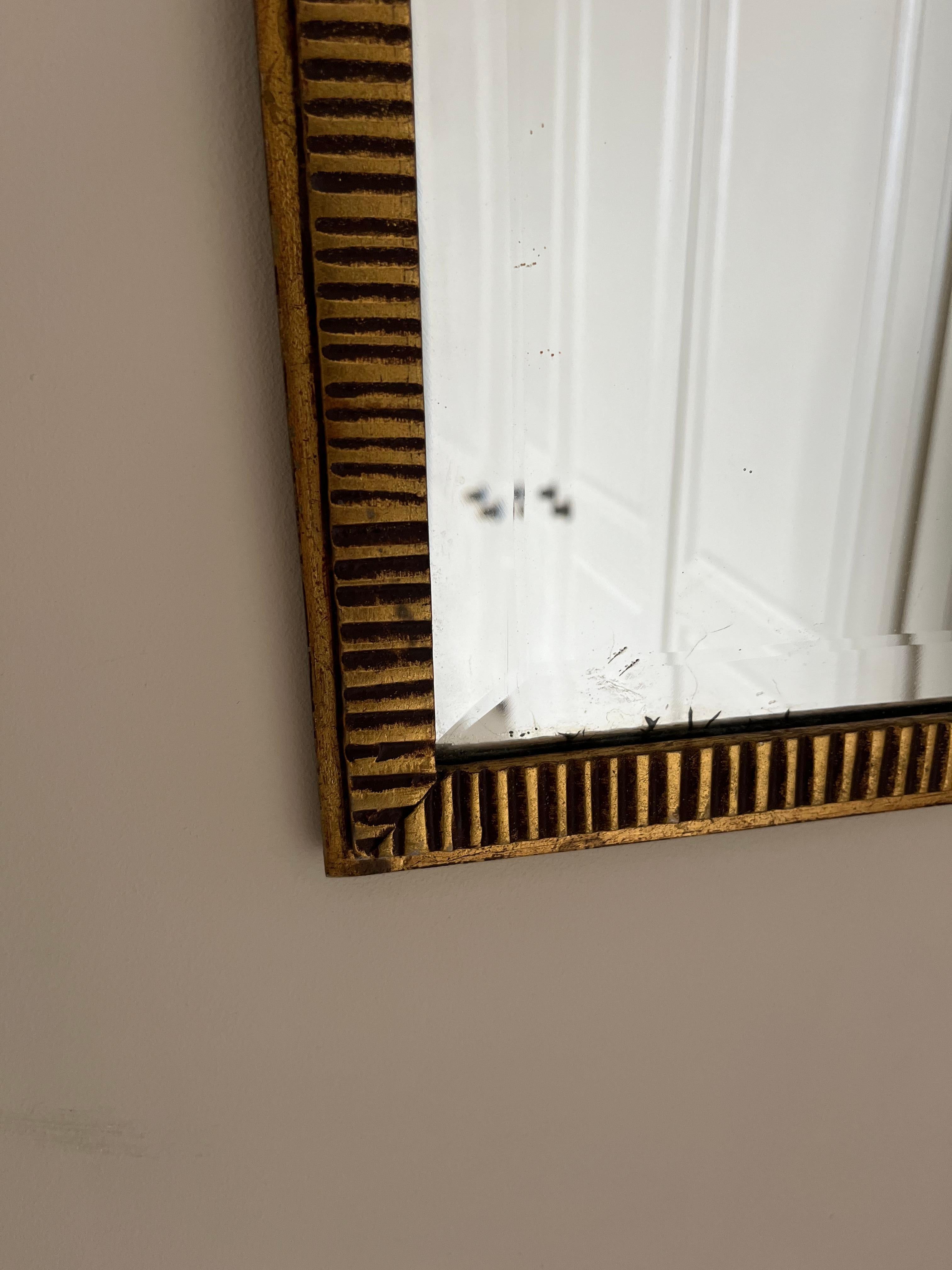 French 1920’s gilded wrought iron pier mirror In Good Condition For Sale In London, GB