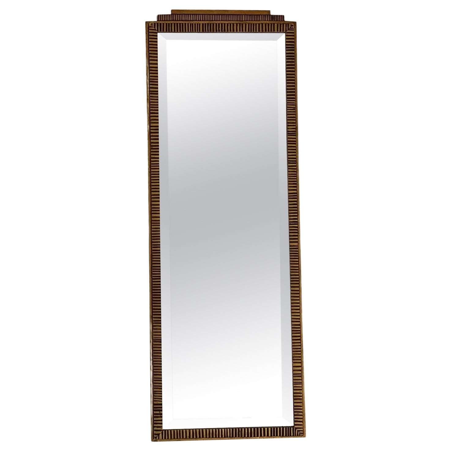 French 1920’s gilded wrought iron pier mirror
