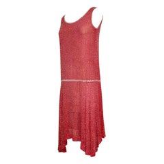 French 1920s Glass Beaded Flapper Dress