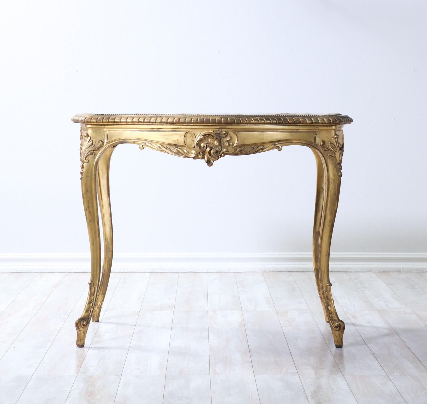 French 1920s Louis XV Style Salon Table In Good Condition In Los Angeles, CA