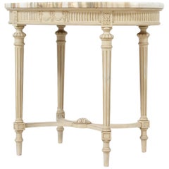 French 1920s Louis XVI Painted Center Table