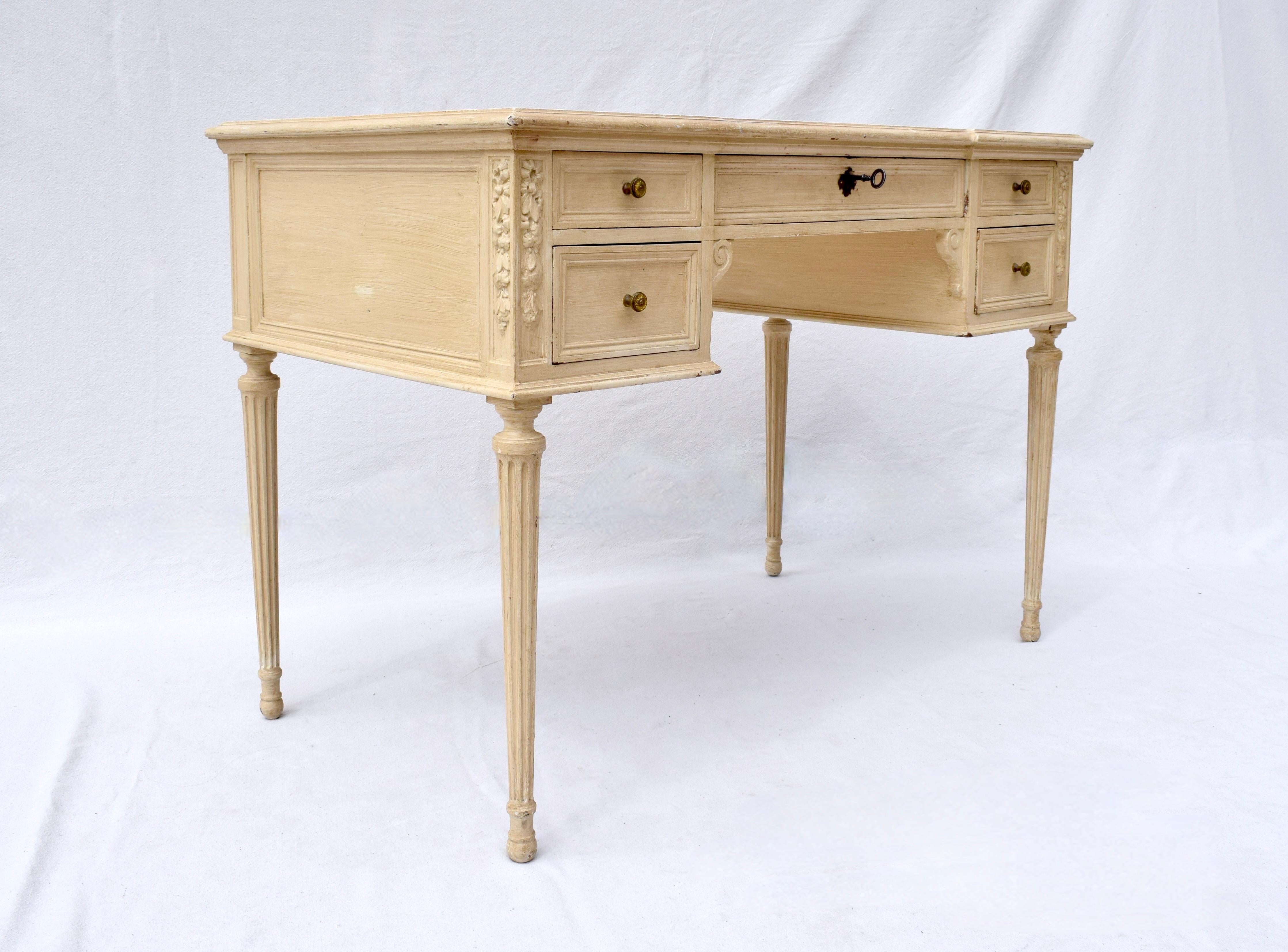 20th Century French 1920s Louis XVI-Style Painted Desk
