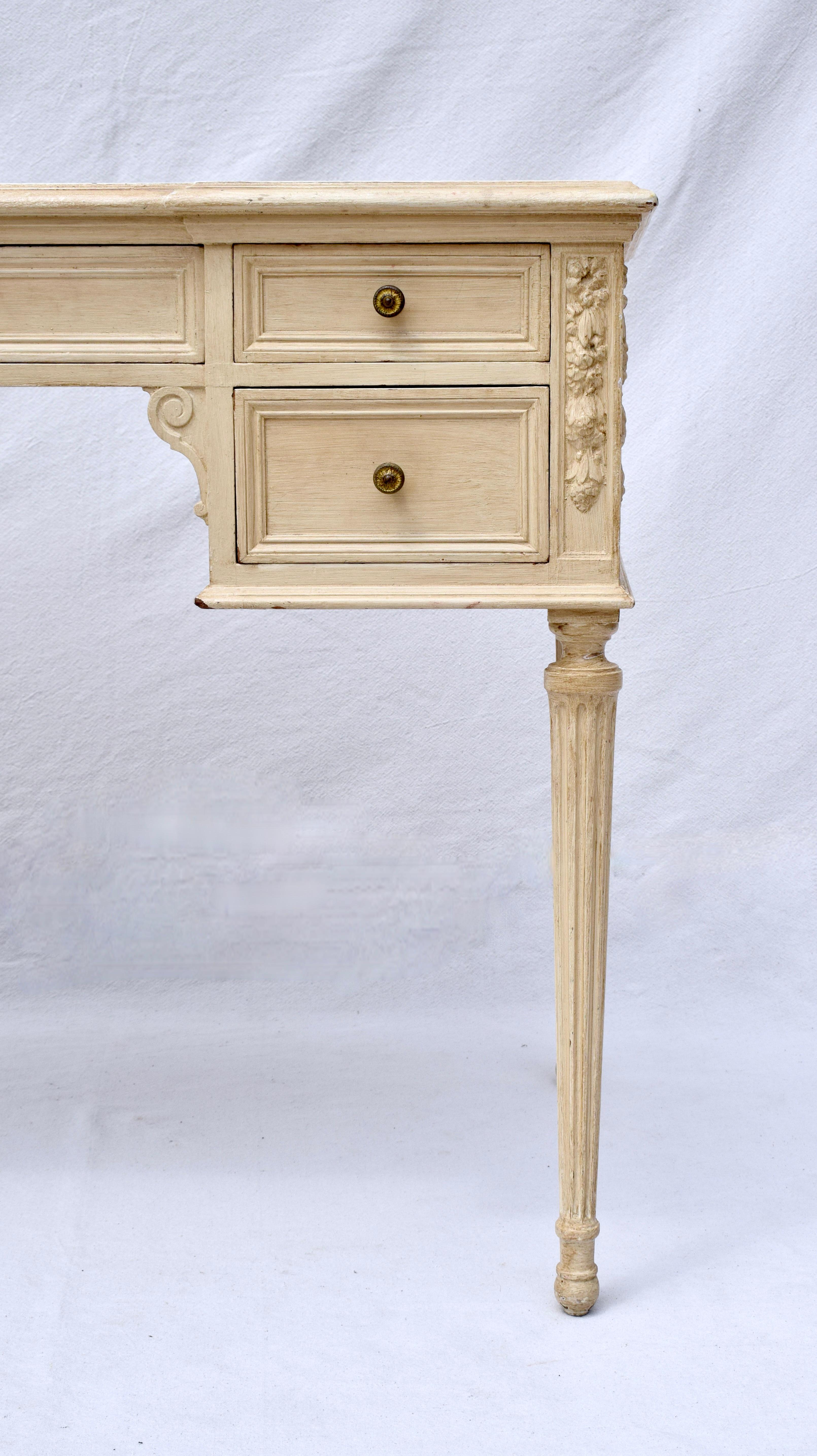 French 1920s Louis XVI-Style Painted Desk 2