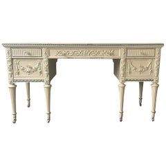 Französischer Schreibtisch im Louis-XVI-Stil aus den 1920er Jahren, bemalt