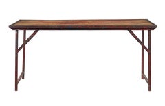 French 1920’s painted folding metalwork table