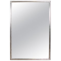 French 1920s Silver Leaf Bistro Mirror