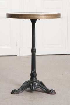 French 1920s Small Round Bistro Table