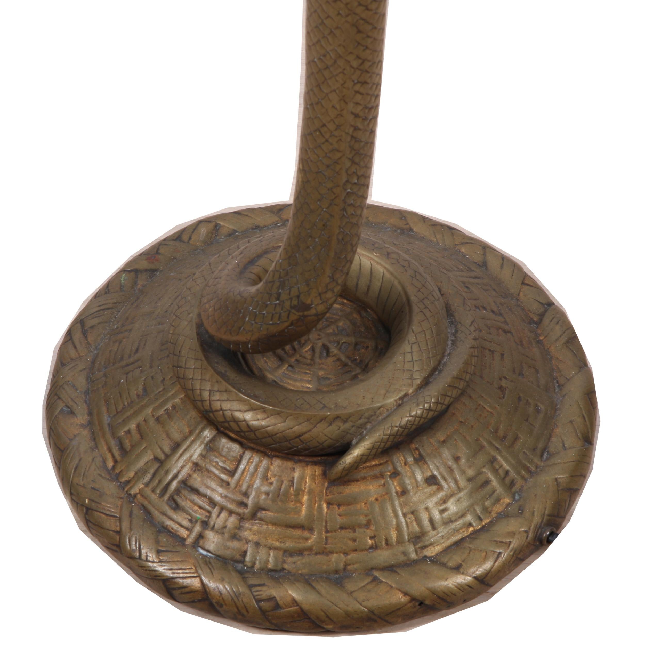 Anglo-Indian French 1920s Snake Floor Lamp For Sale