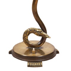 French 1920s Snake Table Lamp