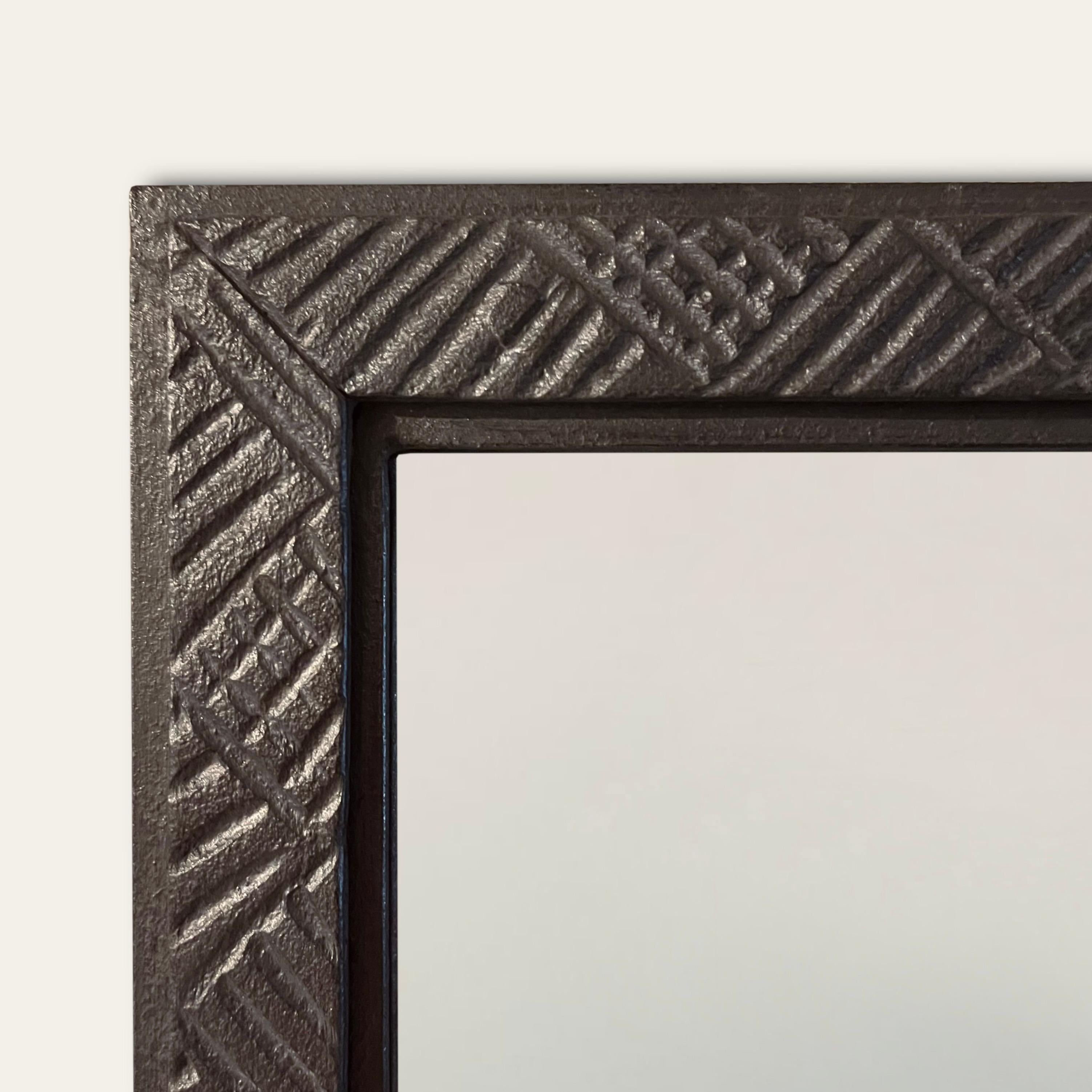 Early 20th Century French 1920s Wrought Iron Mirror