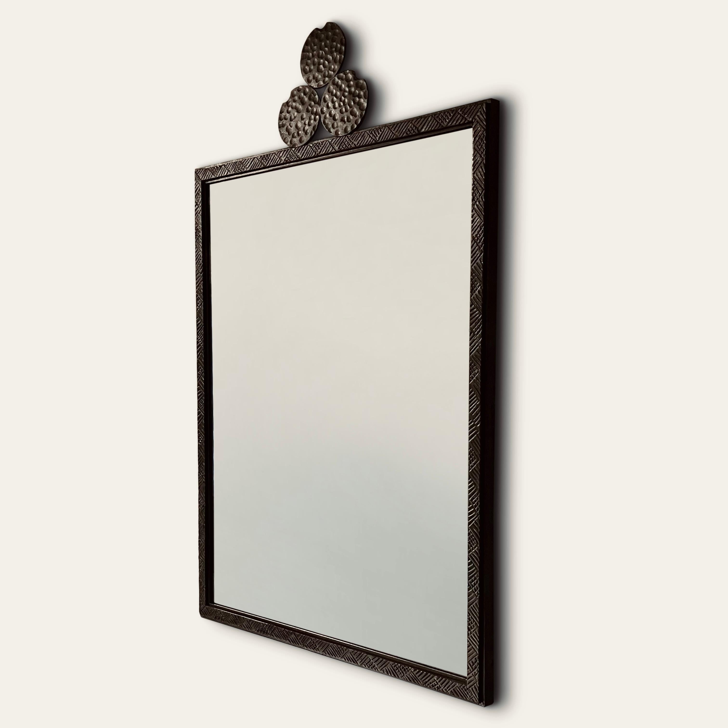 French 1920s Wrought Iron Mirror 2