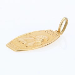 Médaille Chérubin en or jaune 18 carats Art déco 1925s français