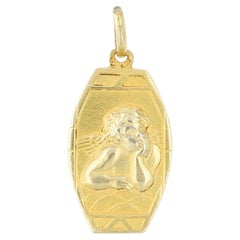 Médaille Chérubin en or jaune 18 carats Art déco 1925s français
